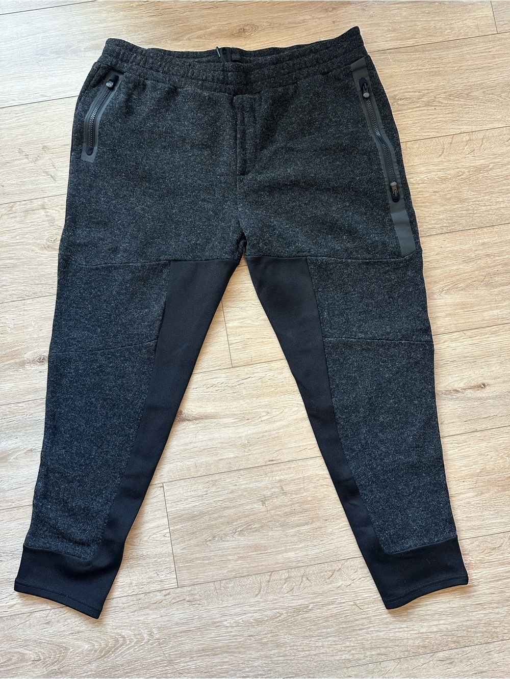 Greyson Sequoia Luxe Wool blend Grey & Black Athletic Jogger Pants- outdoor Golf